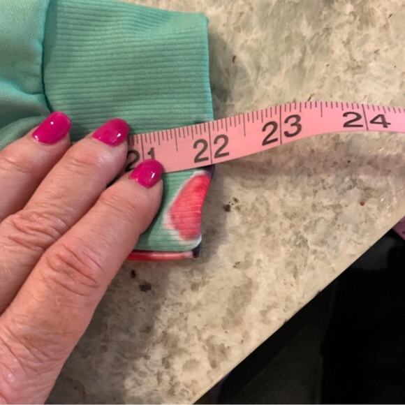 Rage on hoodie jacket. Size medium green floral print 2 front pockets - Picture 8 of 10